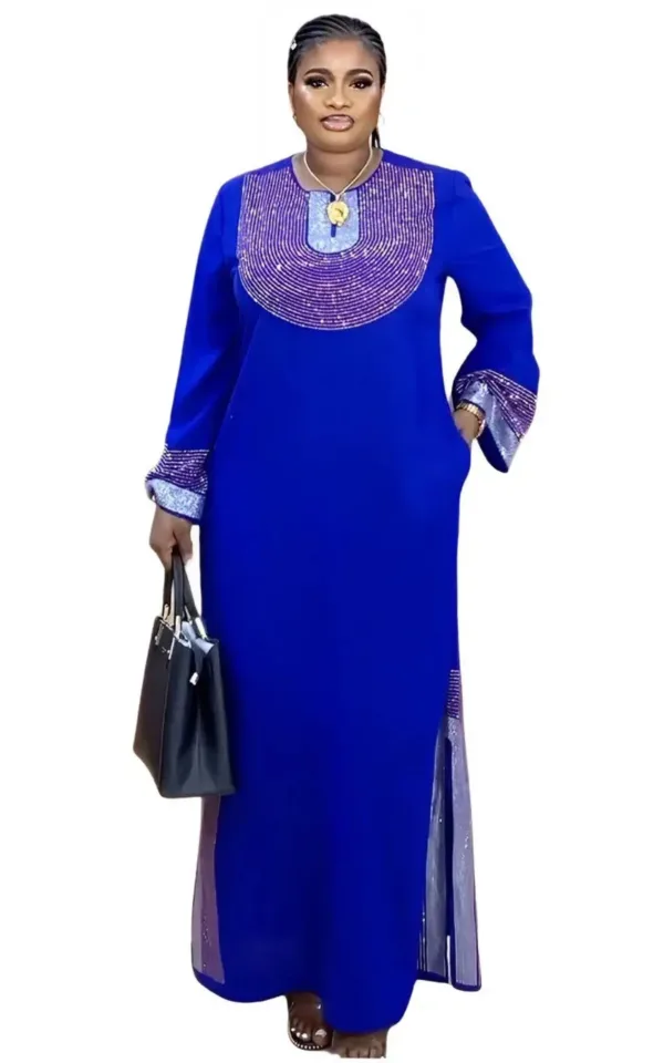 Style élégant et confortable, robe africaine en lycra
