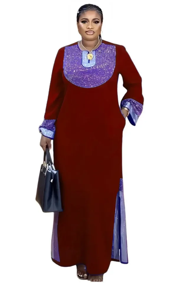 Robe femme africaine, design long et moderne