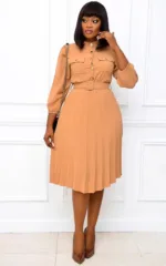 Robe africaine mi-longue pour femme