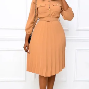 Robe africaine mi-longue pour femme