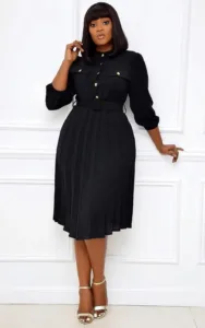 Robe mi-longue colorée inspirée de l'Afrique