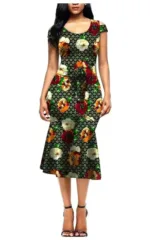 Robe Africaine avec Motifs Traditionnels