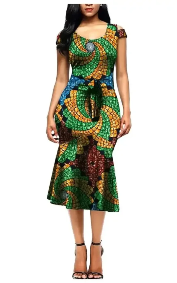 Robe Africaine en Tissu Léger et Fluide