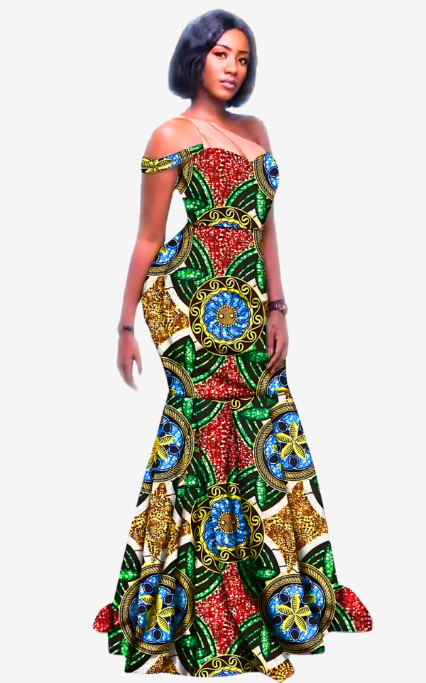 Robe longue pour toutes occasions avec motifs africains