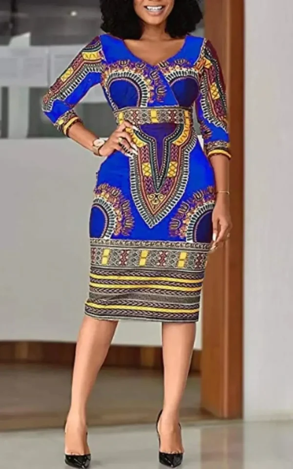 robe-africaine-moulante-1 Robe Moulante Africaine pour Femme