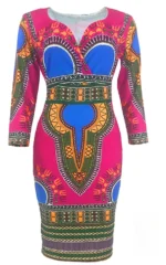 Robe style africain avec coupe moulante