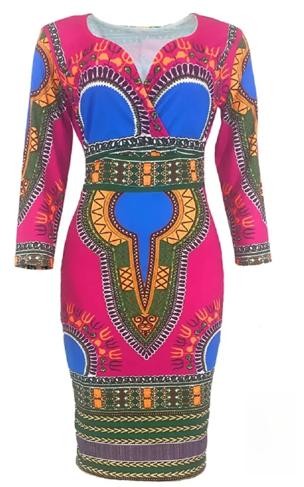 Robe style africain avec coupe moulante