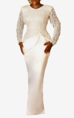 Robe Africaine Moulante Blanche pour femme