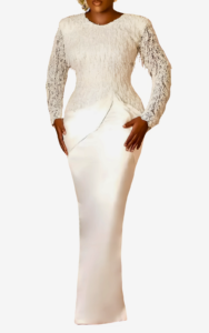 Robe Africaine Moulante Blanche pour femme