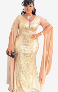 Robe à paillettes pour femme, style africain élégant