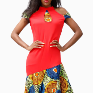 Robe Africaine Rouge Originale pour Femme