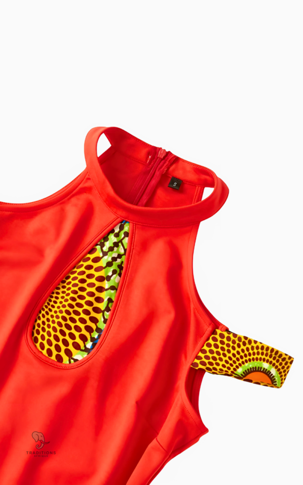 Robe Femme Africaine Rouge, confort et chic