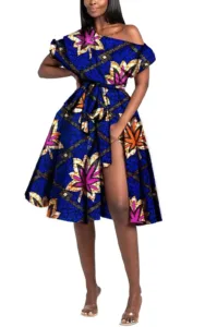 Robe Africaine Pagne pour femme, style coloré et traditionnel