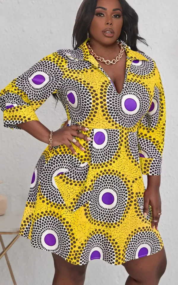 Vêtement traditionnel africain pour femme ronde