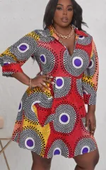 Robe colorée adaptée aux formes féminines XXL