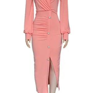 Élégante robe africaine rose pour occasions spéciales