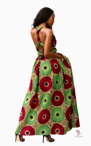 Robe élégante d'inspiration africaine, sans manches et fluide