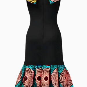 Robe africaine aux motifs colorés et coupe sirène