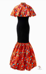 Robe sirène africaine avec col Mao élégant
