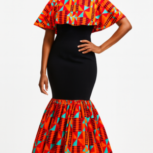 Robe femme avec design sirène, style africain