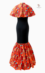 Robe africaine femme, col Mao, coupe sirène