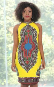 Robe Wax femme style africain aux motifs traditionnels