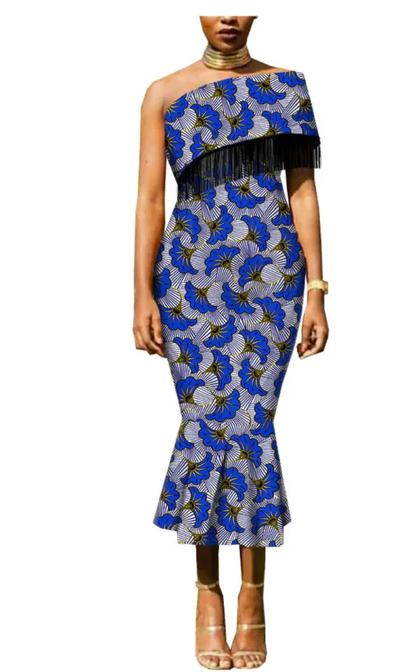 robe-africaine-tissu-wax-1 Robe Africaine Tissu Wax pour femme