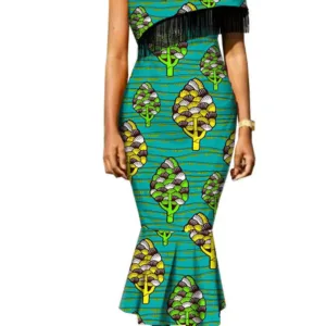 Robe Femme en Tissu Wax Coloré