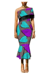 Robe Africaine avec Motifs Traditionnels