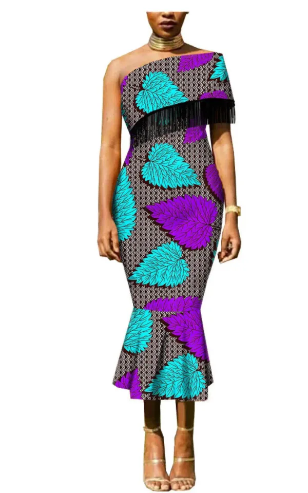Robe Africaine avec Motifs Traditionnels