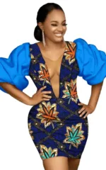Robe Africaine Wax élégante pour femme