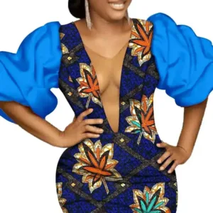 Robe Africaine Wax élégante pour femme