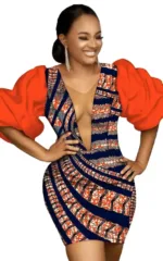Robe Wax femme aux motifs africains