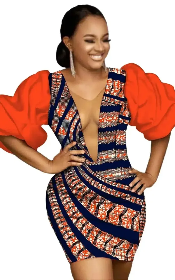 Robe Wax femme aux motifs africains