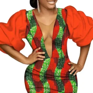 Robe Wax femme colorée et stylée