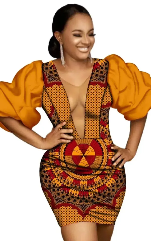 Robe traditionnelle africaine en wax