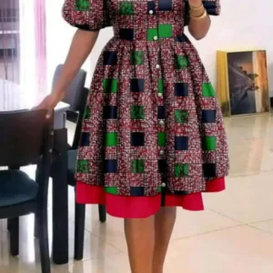 Robe africaine chic avec motifs traditionnels