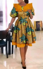 Robe africaine avec imprimés culturels