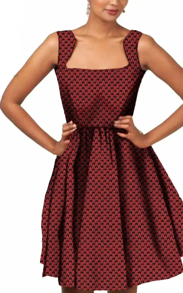 Robe Afro avec motifs traditionnels et modernes