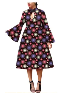 Robe femme au design africain vibrant et unique