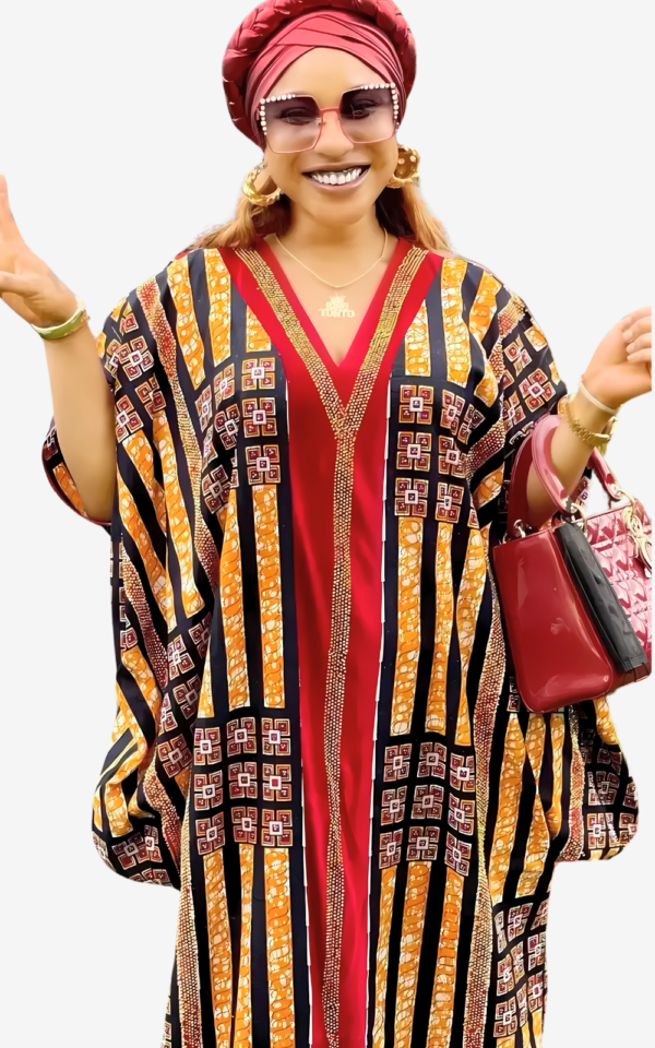 robe-boubou-africain-rouge-corail-1 Robe Boubou Africain Rouge