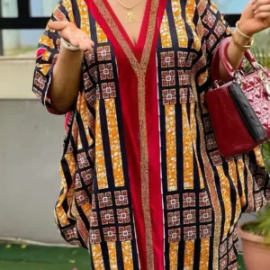 Vêtement Africain Femme en corail