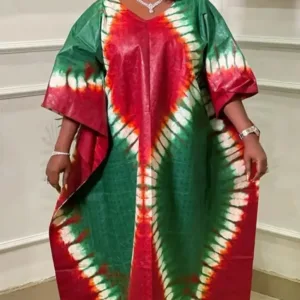 Robe traditionnelle africaine colorée pour femme