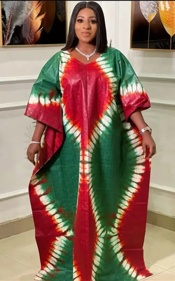 Robe traditionnelle africaine colorée pour femme