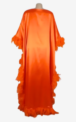 Robe Africaine, Boubou unique avec décorations en plumes