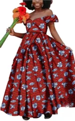 Robe femme avec motifs traditionnels africains