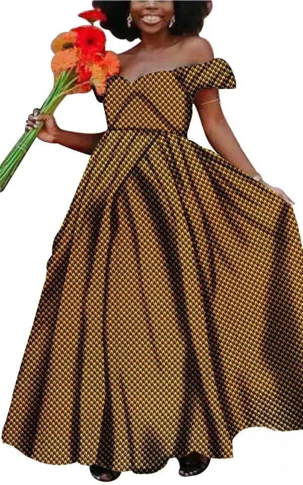 Robe femme à motifs géométriques africains