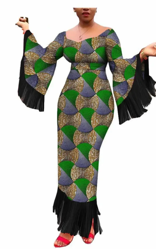 robe-coloree-longue-motifs-africains-1 Robe longue colorée motifs africains
