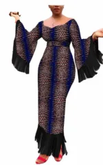 Mode africaine : robe longue à motifs