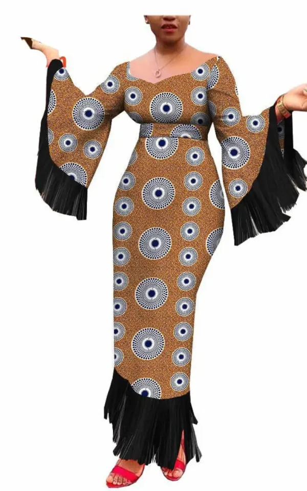 Robe femme à motifs africains contemporains
